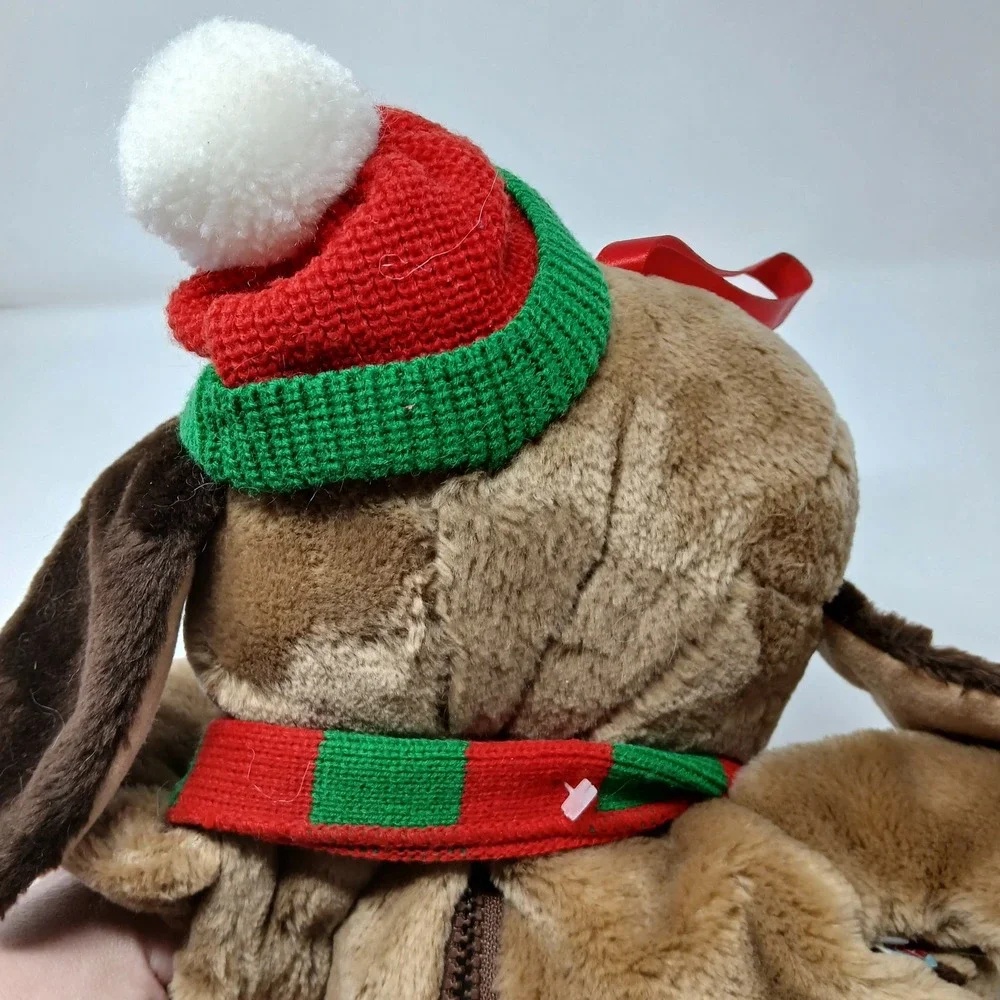 Rennoc Santas‎ Best 3D Brown Dog Christmas Stocking 20